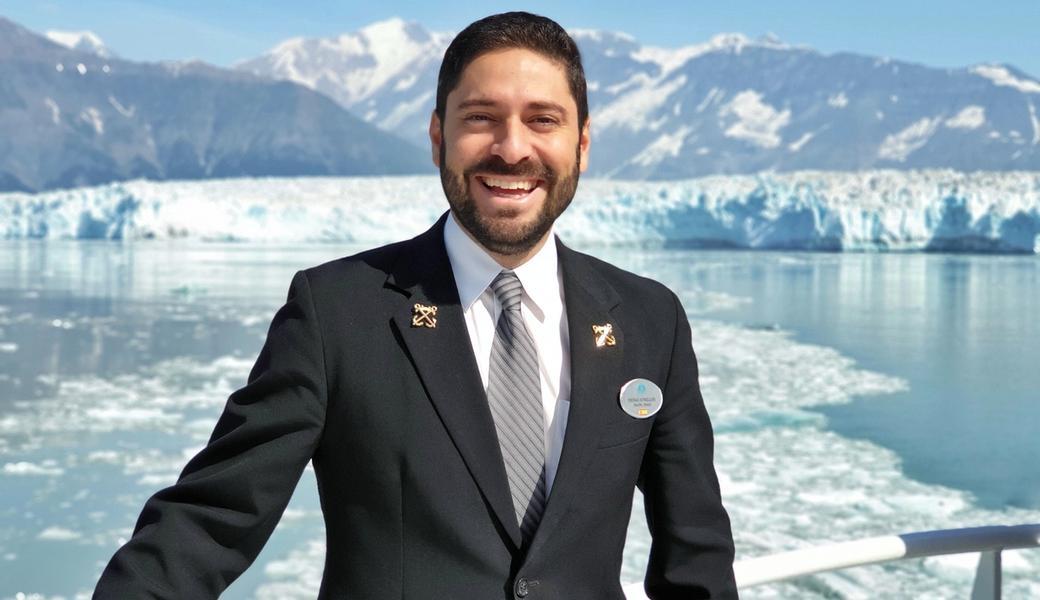 Diogo Kyrillos onboard Crystal Symphony in Alaska, 2018