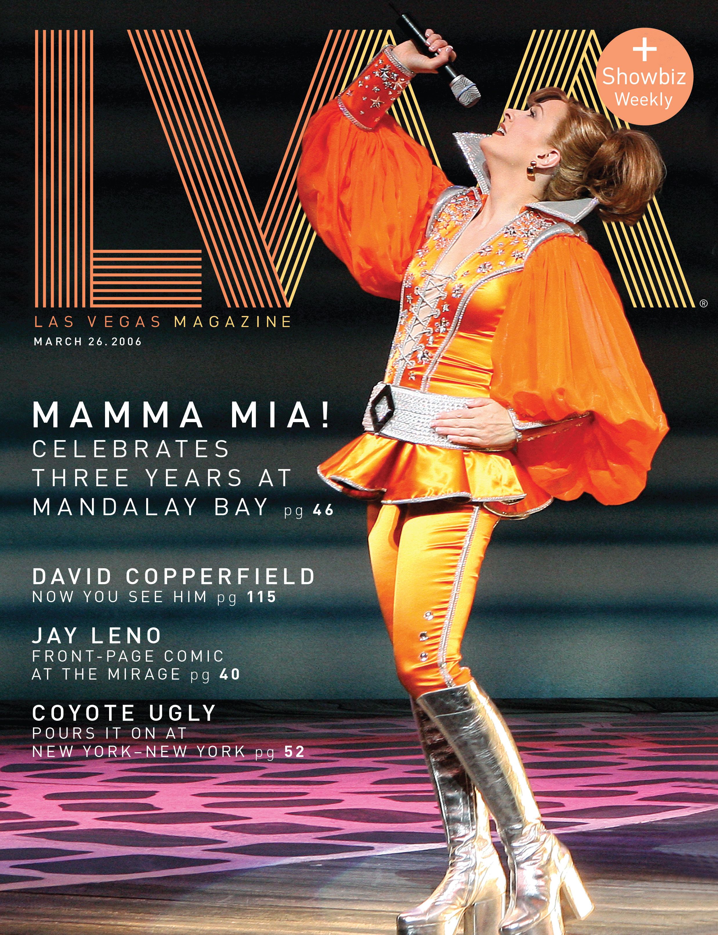 Vicki Van Tussel performing as Tanya in Mamma Mia! in Las Vegas 2006